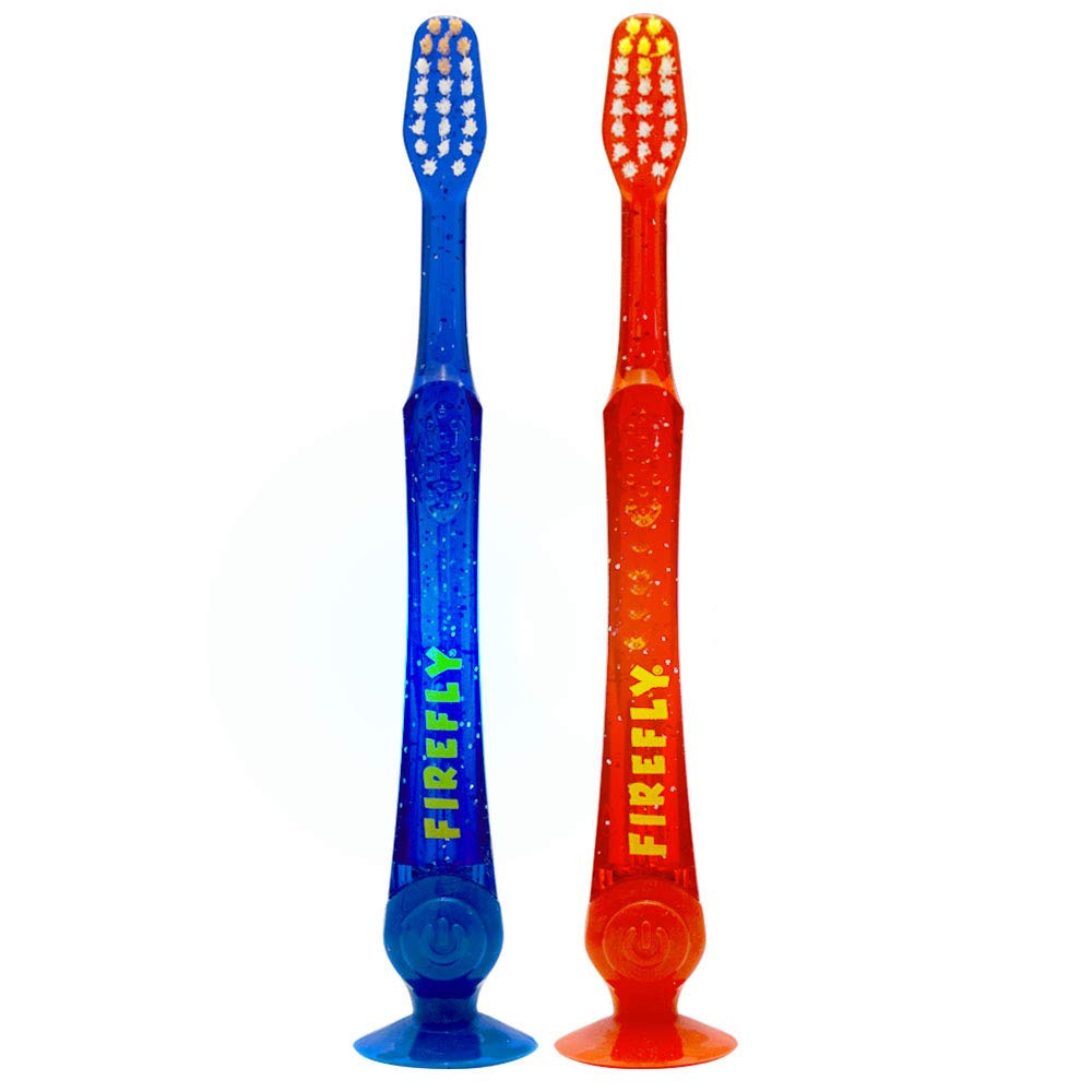 Firefly Light-Up Timer Kids Toothbrush with Suction Cup, Soft - 2 Count (Pack of 1), Assorted | Amazon (US)