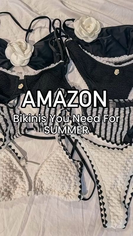 Amazon swimwear , vacation outfits , black and white swimwear , amazon bikini 

#LTKfindsunder50 #LTKSeasonal #LTKswim