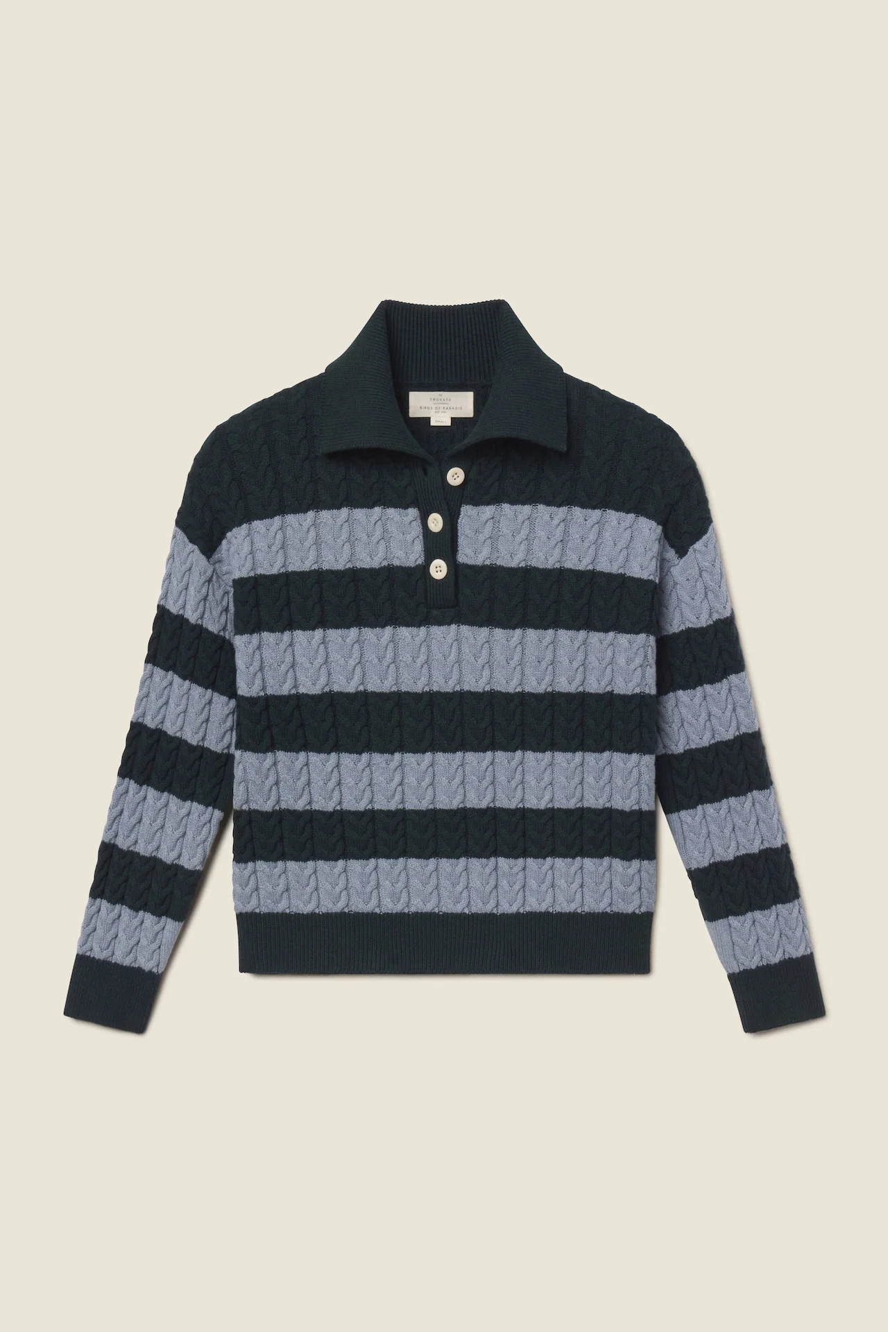 Shelby Sweater Green Stripe | TROVATA