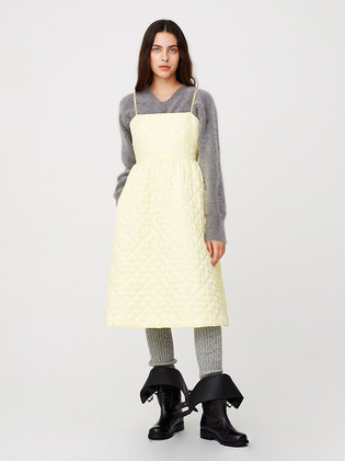 Argyle Quilting Baby-doll Dress / Lemon | (주)더블유컨셉코리아/W Concept(KR)