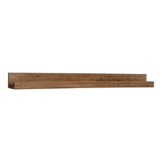 Kate and Laurel Levie 42 in. x 4 in. x 4 in. Rustic Brown Decorative Wall Shelf 216480 - The Home... | The Home Depot