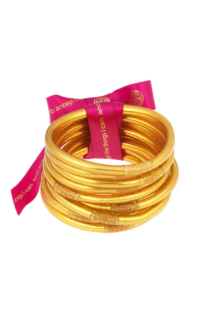 BuDha Girl All Weather Medium Bangles - Gold | BuddyLove