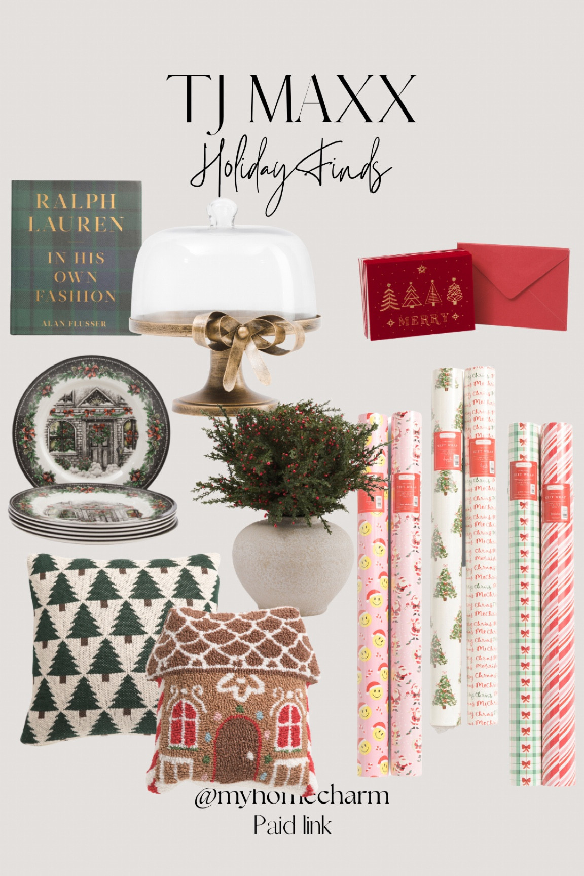 TJ Maxx Holiday Finds

Christmas wrapping paper, holiday wrapping paper, Christmas decor, Christmas throw pillows, Christmas cards.

#LTKHoliday #LTKSeasonal #LTKHome