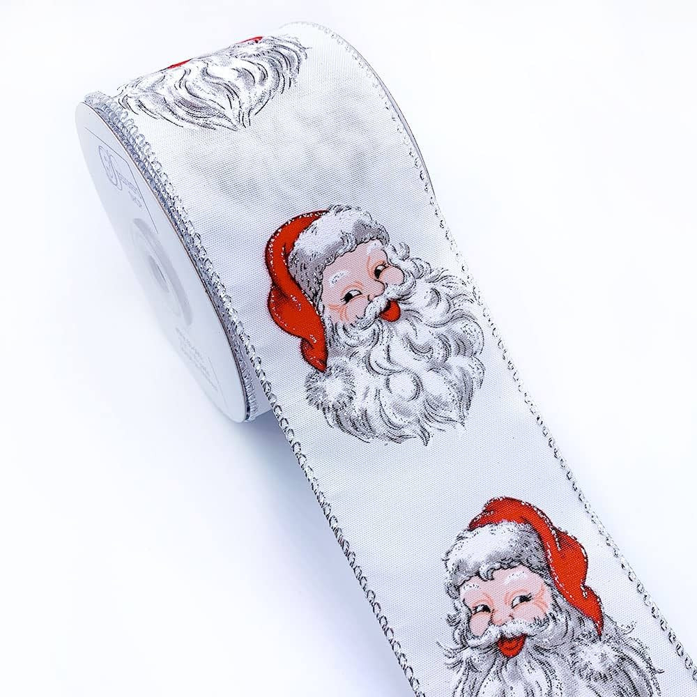 Designer’s Shop Christmas Holiday Wired Edge Ribbon 2.5” x 10 Yard for DIY Crafting, Home Dé... | Amazon (US)