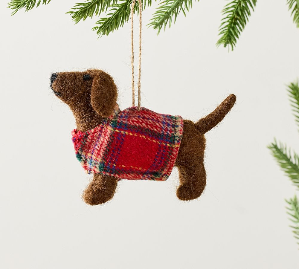 Felt Dog In Sweater Ornament | Pottery Barn (US)