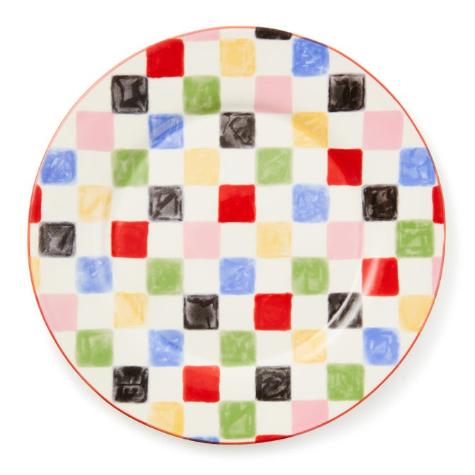 Multi Check Round Platter | MacKenzie-Childs