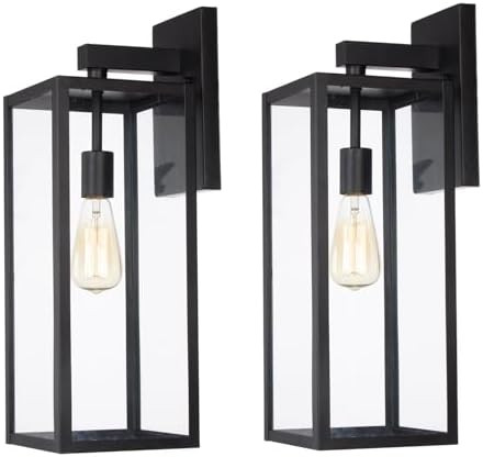 2 Pack Large Outdoor Sconce Lights,18 Inch Outdoor Wall Lantern Light,Exterior Sconce Metal and G... | Amazon (US)