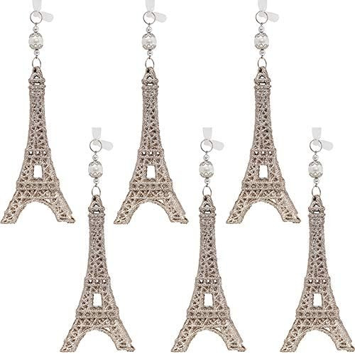 Kimura's Cabin Christmas Ornaments 6pcs Eiffel Tower Christmas Tree Decorations，for Home Party ... | Amazon (US)