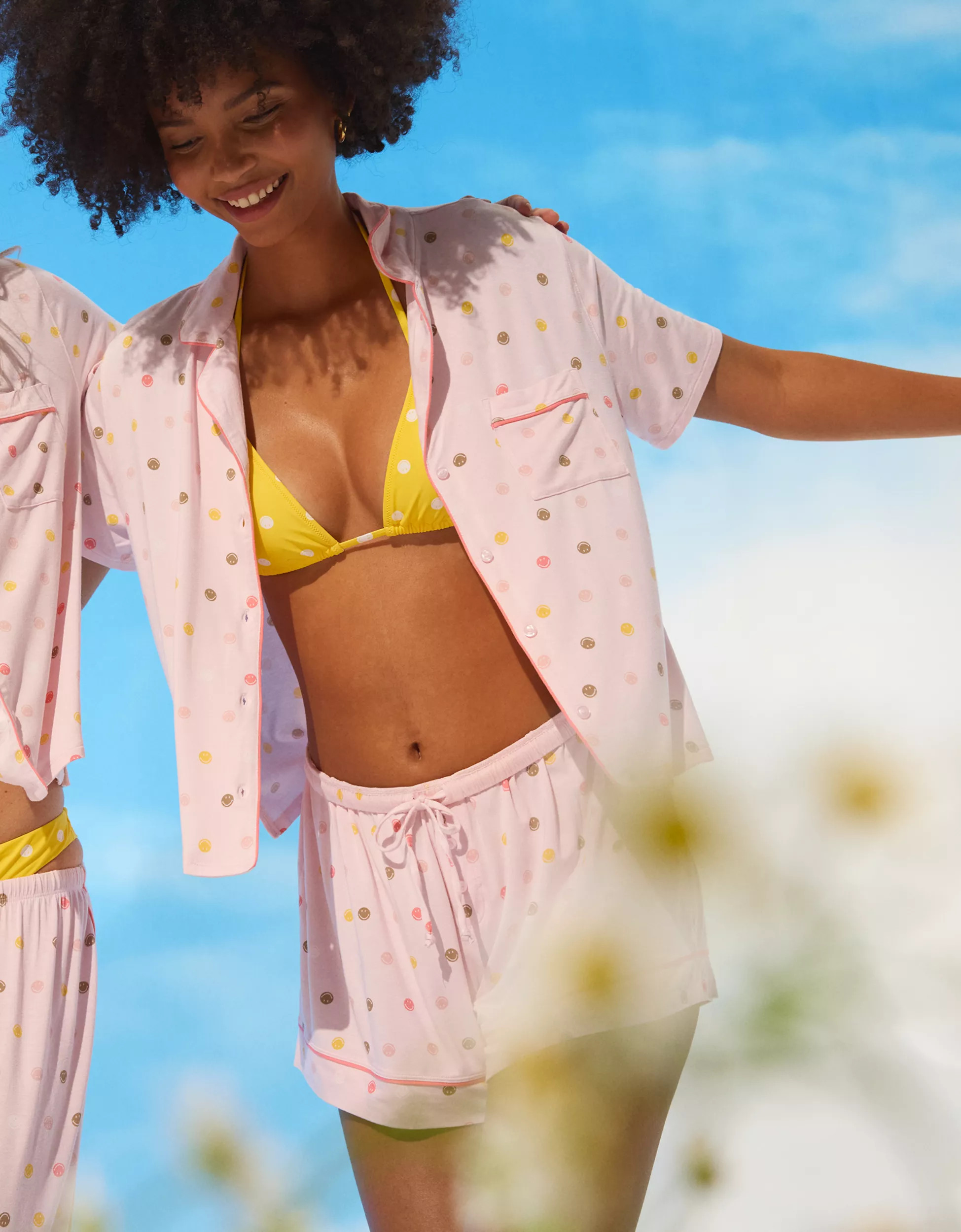 Aerie | Smiley® Real Soft® Short Sleeve Pajama Shirt | Aerie