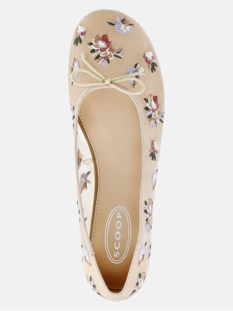 Scoop Women's Floral Mesh Ballet Flats | Walmart (US)