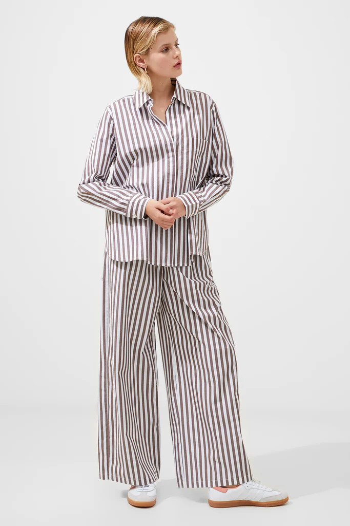 Stripe Poplin Popover Shirt | French Connection (UK)
