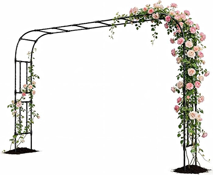 25MM Thickened Steel Pipe Garden Arch Trellis \u2013 157"(L) x 105"(H) Extra Heavy Duty Arbor, PE... | Amazon (US)