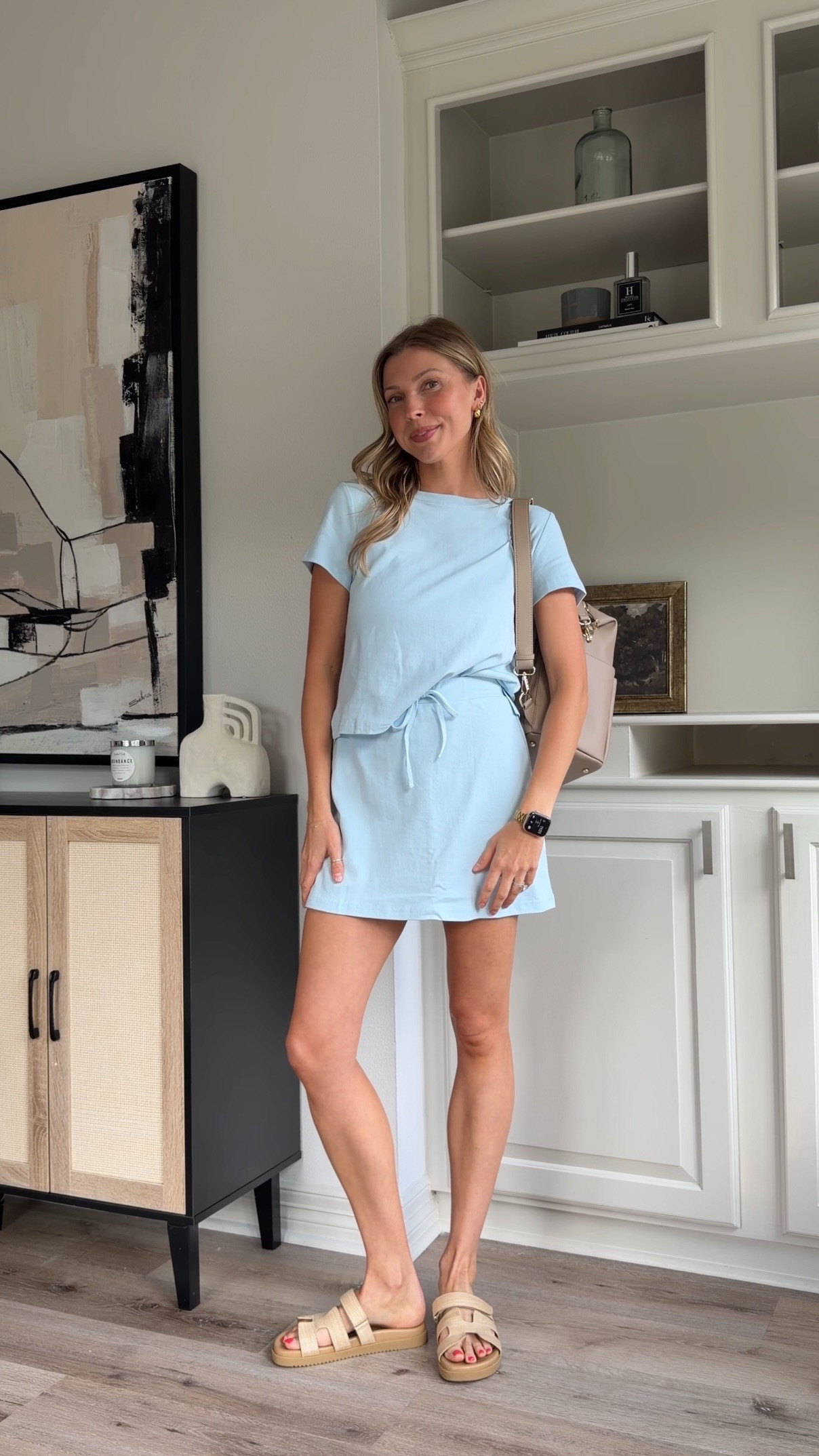 Cutest matching set! Wearing small! Skirt is actually a skort with built in shorts 

 