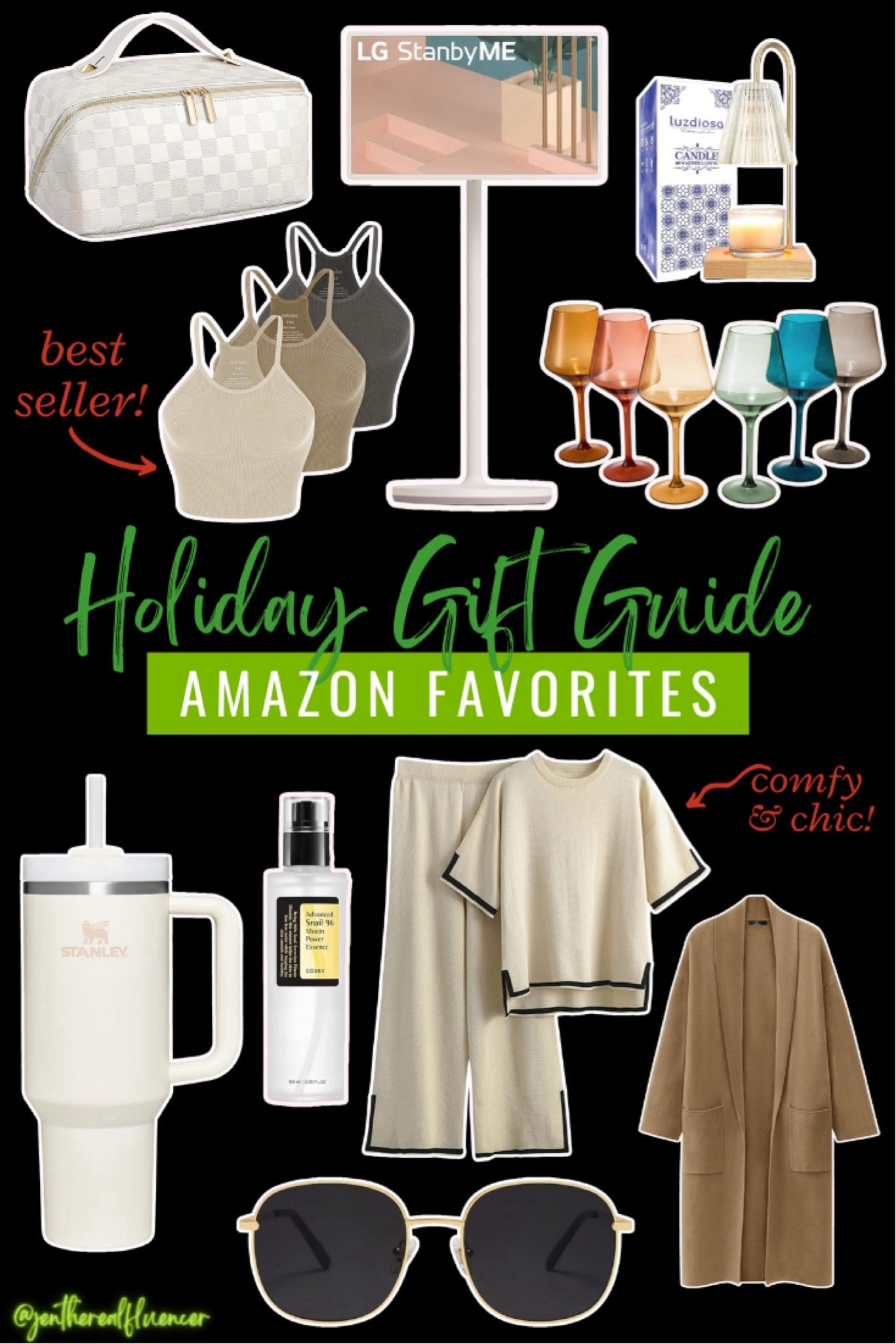 Holiday, Christmas gift guide, Amazon, best sellers, trending, wineglasses, Kendall, warmer, make up bag, crop tanks, Stanley, skin, care, lounge, set, cardigan, sunglasses

#LTKGiftGuide #LTKHoliday #LTKSeasonal