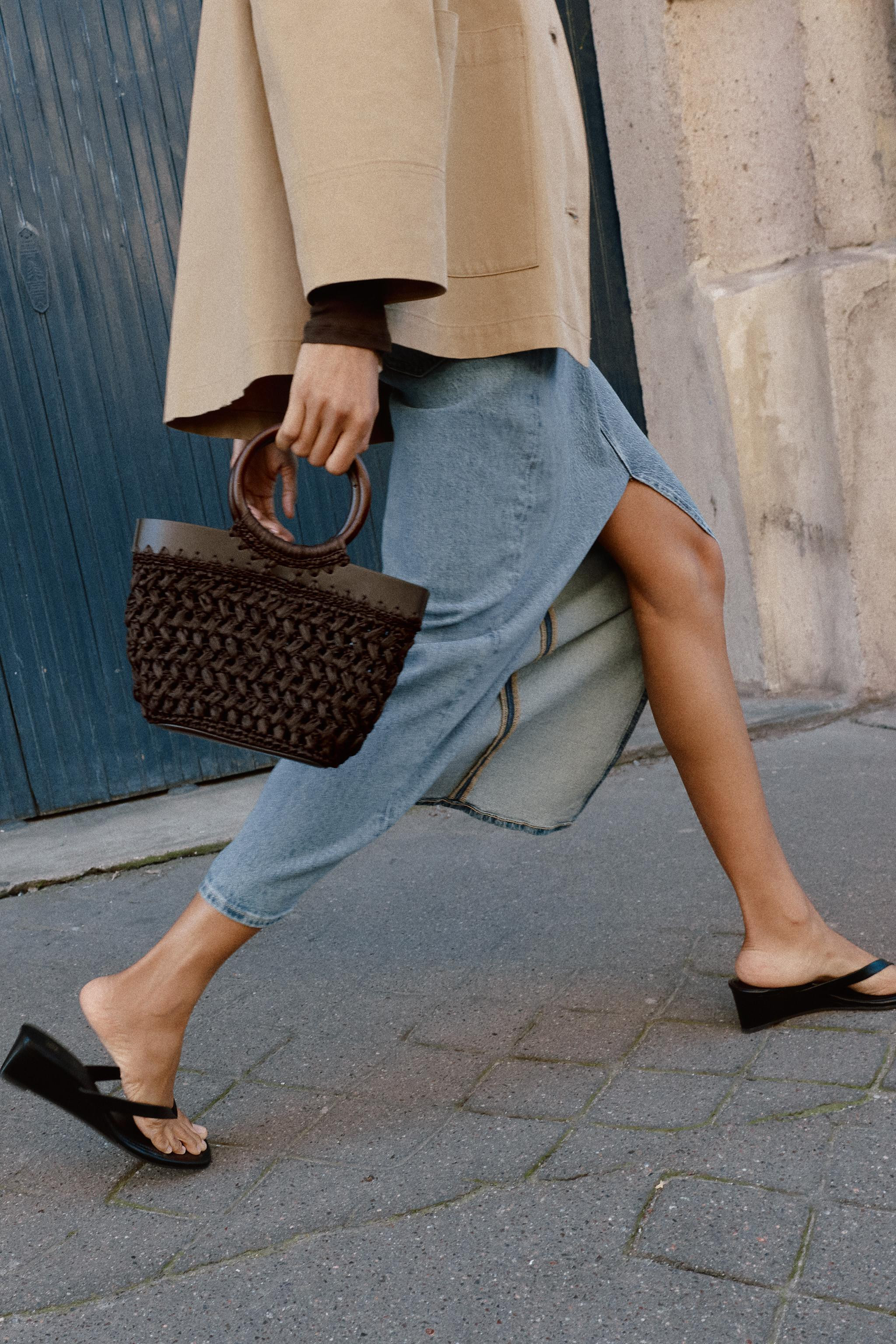 MINI RAFFIA TOTE BAG | Zara UK