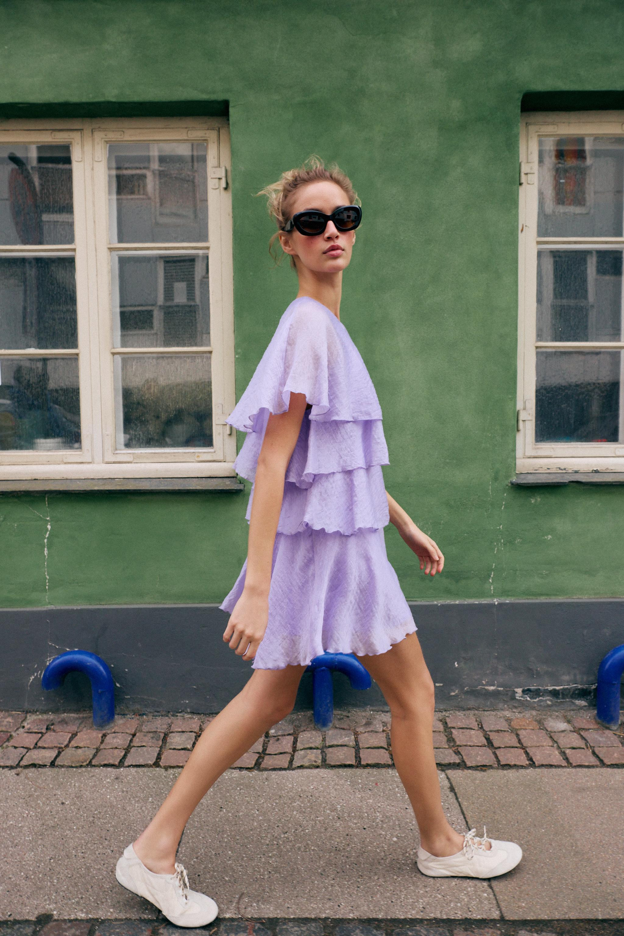 RUFFLED MINI DRESS | Zara US