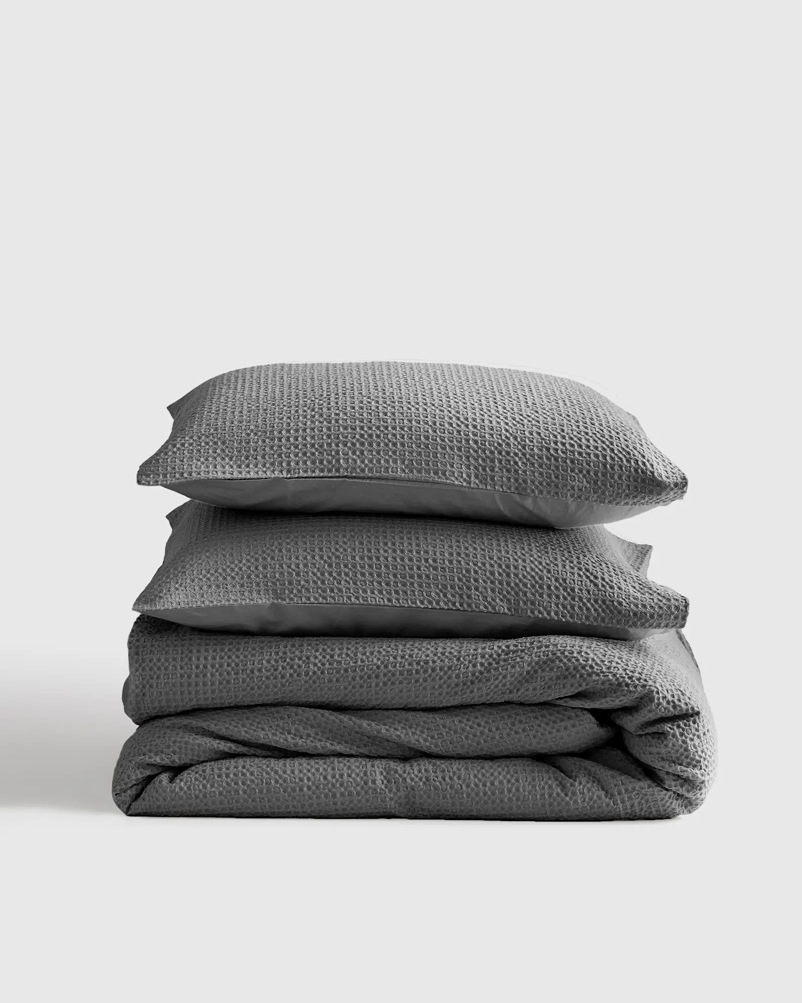 Organic Luxe Honeycomb Duvet Cover Set in Grey | Quince