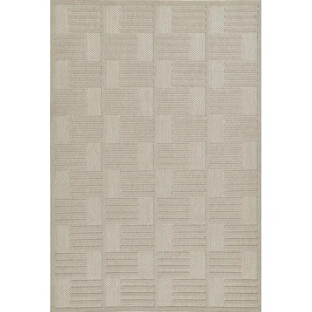 Trilby Geometric Machine Woven Polypropylene Indoor / Outdoor Area Rug in Beige | Wayfair North America