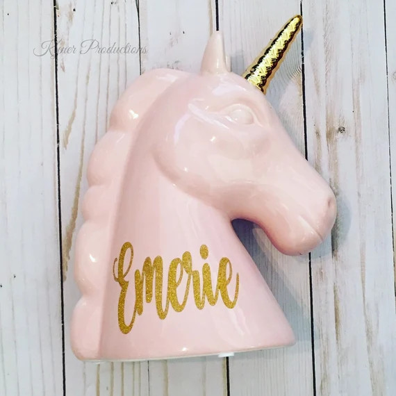 The Original Personalized Unicorn Head Piggy Bank | Etsy | Etsy (US)