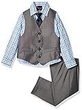 Nautica Little Boys 4-Piece Vest Set with Dress Shirt, Tie, Vest, and Pants, Light Grey, 5 | Amazon (US)