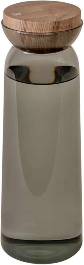 Holcomb Studio Teeter Carafe, Smoked | Hand-Blown Glass Beverage Pitcher with Ash Wood Top | Mode... | Amazon (US)