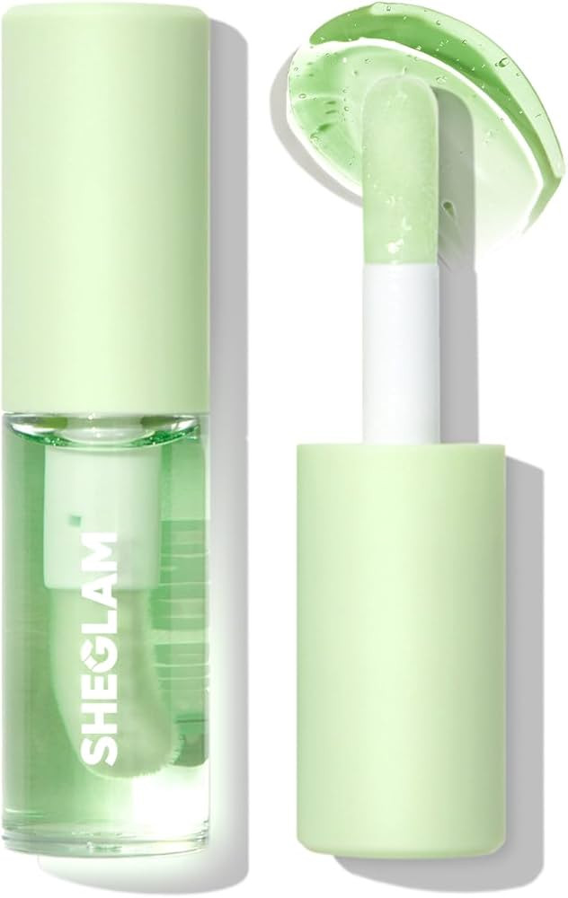 SHEGLAM Jelly Wow Hydrating Non-Sticky Lip Oil Moisturizing Plumping Lip Gloss - Green Apple Envy | Amazon (US)