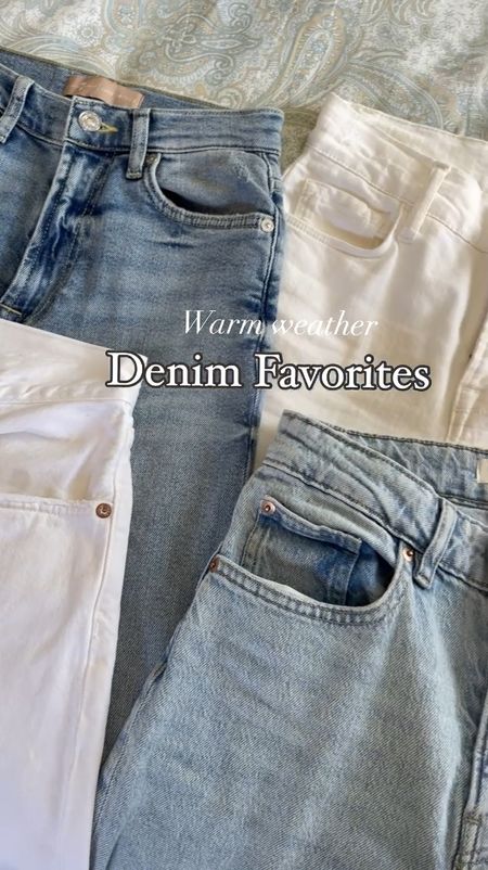Summer denim, spring jeans, wide leg jeans, white denim, style over 40

#LTKVideo #LTKstyletip #LTKover40