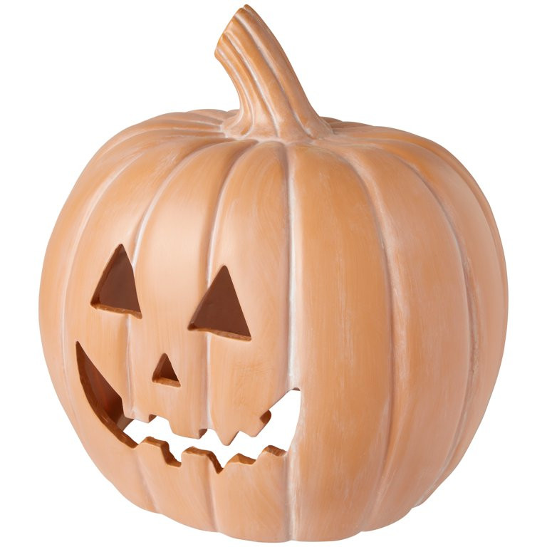 My Texas House 12-Inch-Tall Orange Resin Pumpkin | Walmart (US)