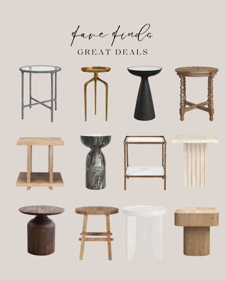 Wayfair fave finds great deals:
Black side tables. Gold side tables. Natural wood side tables. Dark wood side tables. White side tables. 

#LTKsalealert #LTKhome