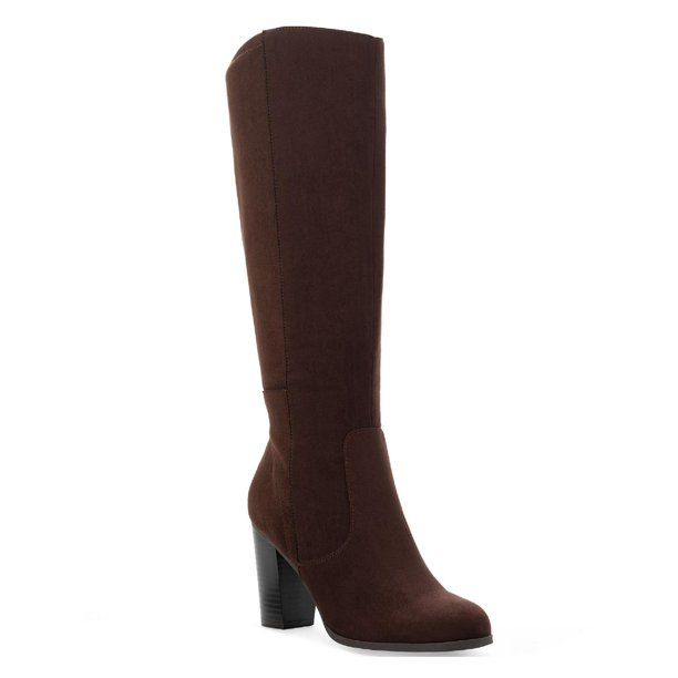 Style & Co. Womens Addyy Faux Suede Knee-High Boots Brown 5.5 Medium (B,M) - Walmart.com | Walmart (US)
