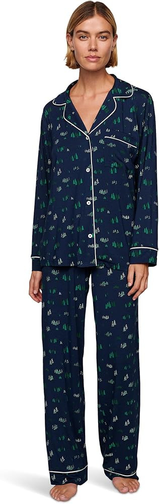 Eberjey Women's Gisele Printed Long PJ Set | Amazon (US)