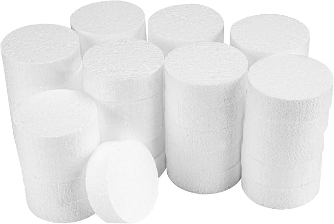 FFchuanhe 3 Inch 40-Pack Foam Circles for Crafts (1" Thick), Polystyrene Round Foam Disc for DIY ... | Amazon (US)
