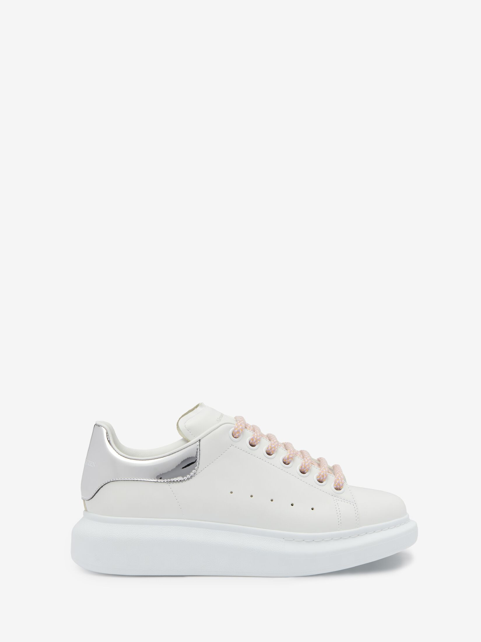 Women's Oversized Sneaker in White/silver | Alexander McQueen