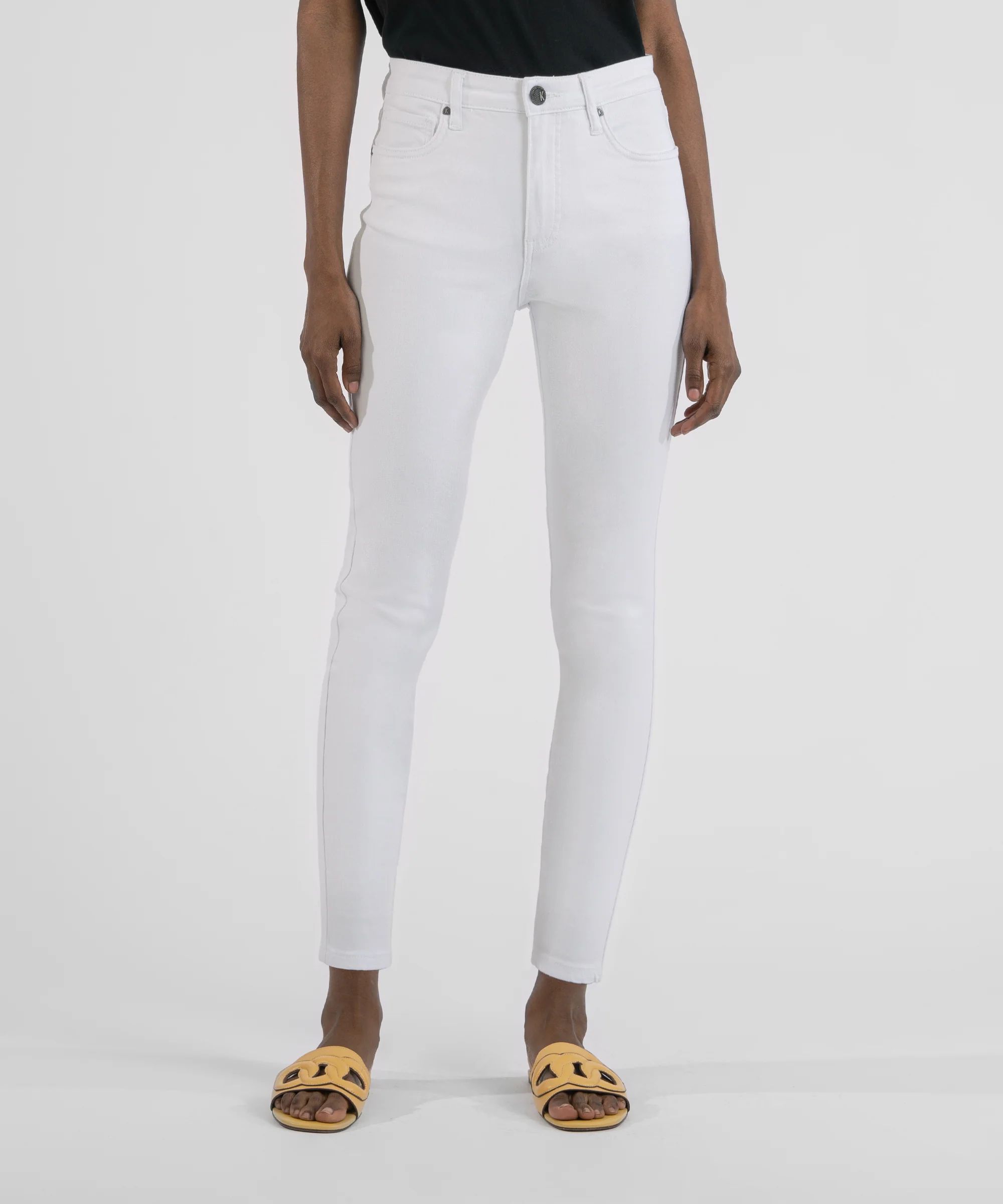 Donna High Rise Fab Ab Ankle Skinny (White) - Kut from the Kloth | Kut From Kloth