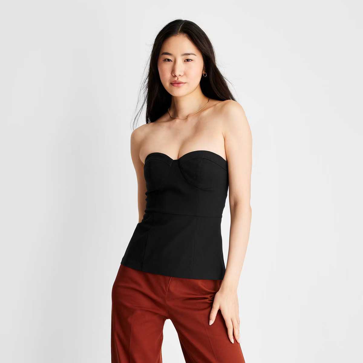 Women's Sweetheart Corset Tube Top - Future Collective™ with Reese Blutstein Black | Target