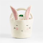 Felt White Bunny Easter Basket + Reviews | Crate & Kids | Crate & Barrel