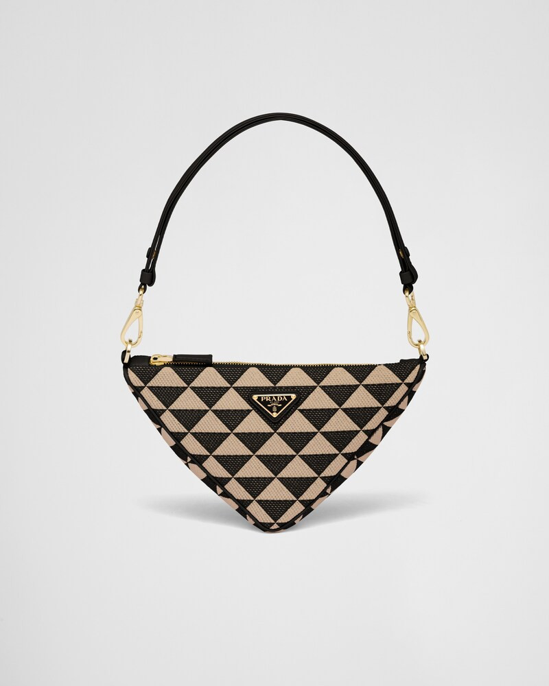 Embroidered jacquard fabric mini-bag | Prada Spa US