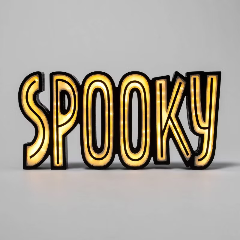 Light Up Spooky Halloween Decorative Sign - Hyde & EEK! Boutique™ | Target