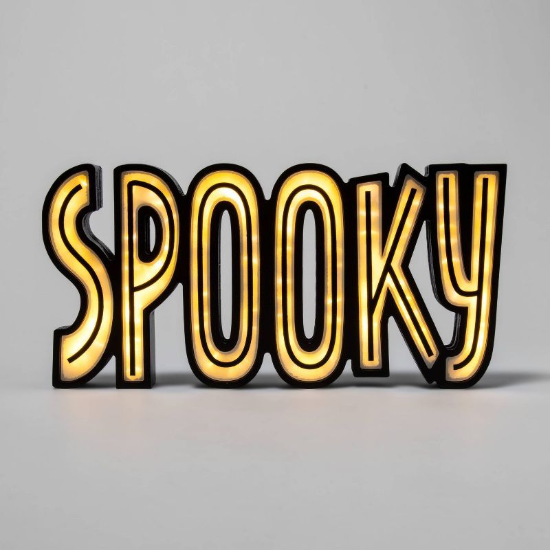 Light Up Spooky Halloween Decorative Sign - Hyde & EEK! Boutique™ | Target