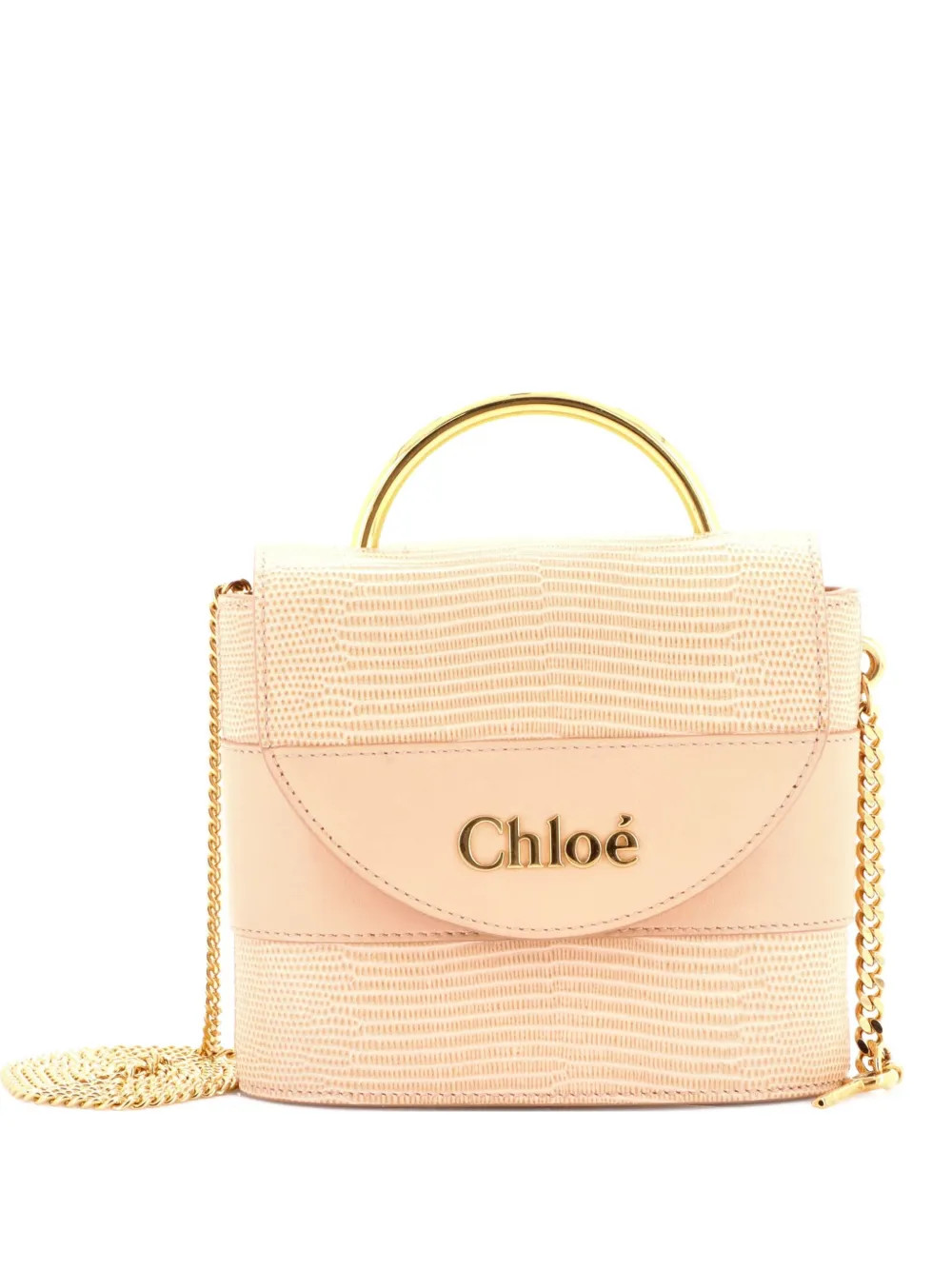 Aby Lock Bag Lizard Embossed Leather Small crossbody bag | Farfetch Global