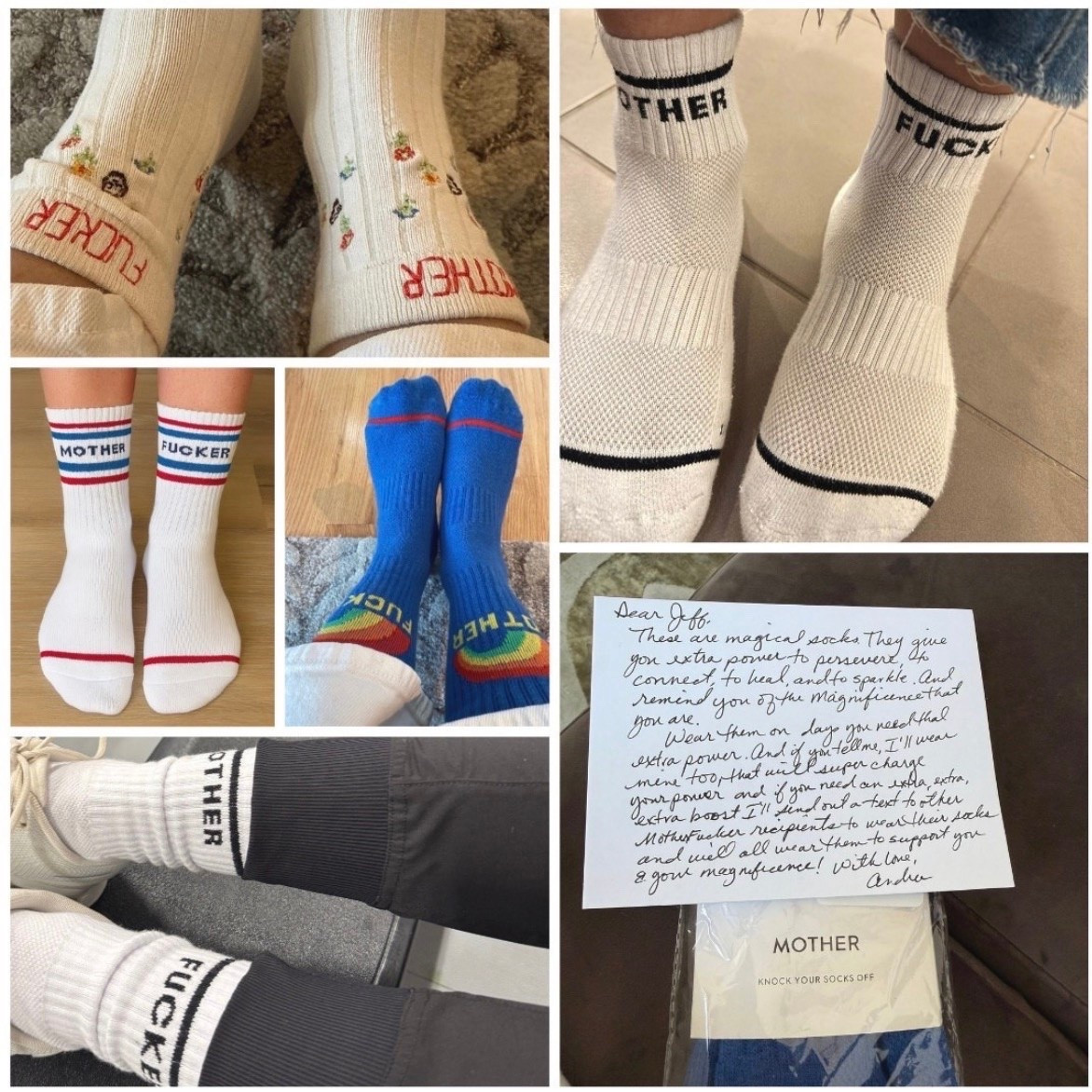 Heading into summer and there are new Motherfucker socks! Wear them when you need an extra boost to get through the day - or gift them to a friend going through a tough time. Because when you put them on - they’re magic!