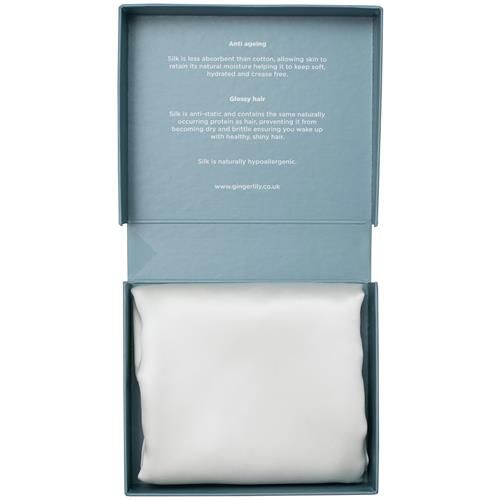 Gingerlily London Beauty Box Modern White Mulberry Silk Pillow Case - 21x32" | Kathy Kuo Home