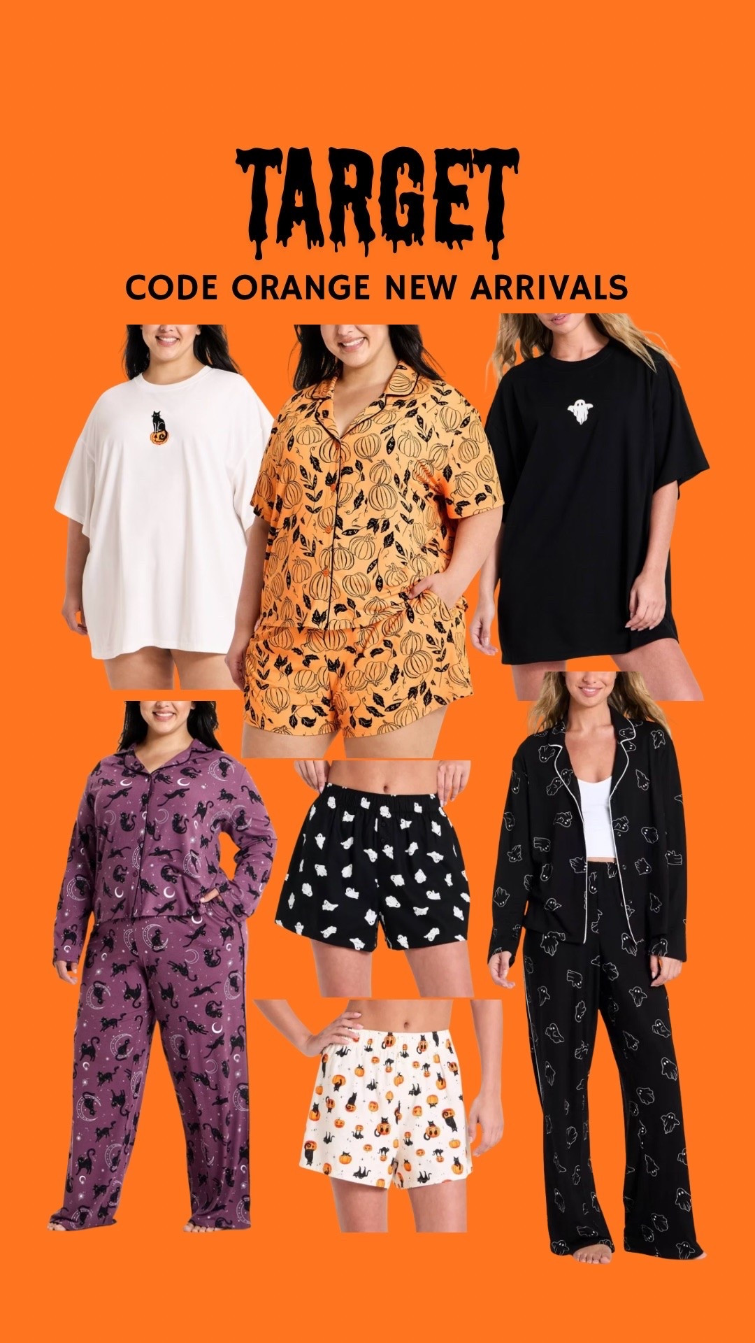 Target code orange. Target Summerween. Spooky season. Halloween pajamas. Gothic pajamas. Goth pajamas. Dark aesthetic. Alternative pajamas. Target finds.

#LTKPlusSize #LTKSeasonal #LTKMidsize