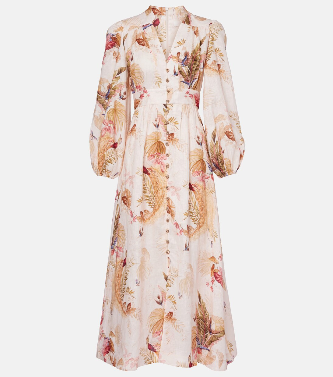 Ascension floral linen midi dress | Mytheresa (US/CA)