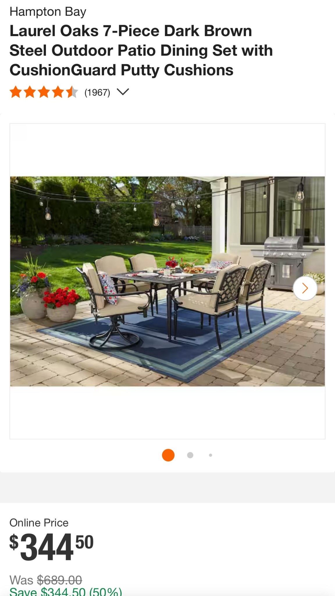 Patio furniture 50%off right now.

#LTKSaleAlert #LTKSeasonal #LTKHome