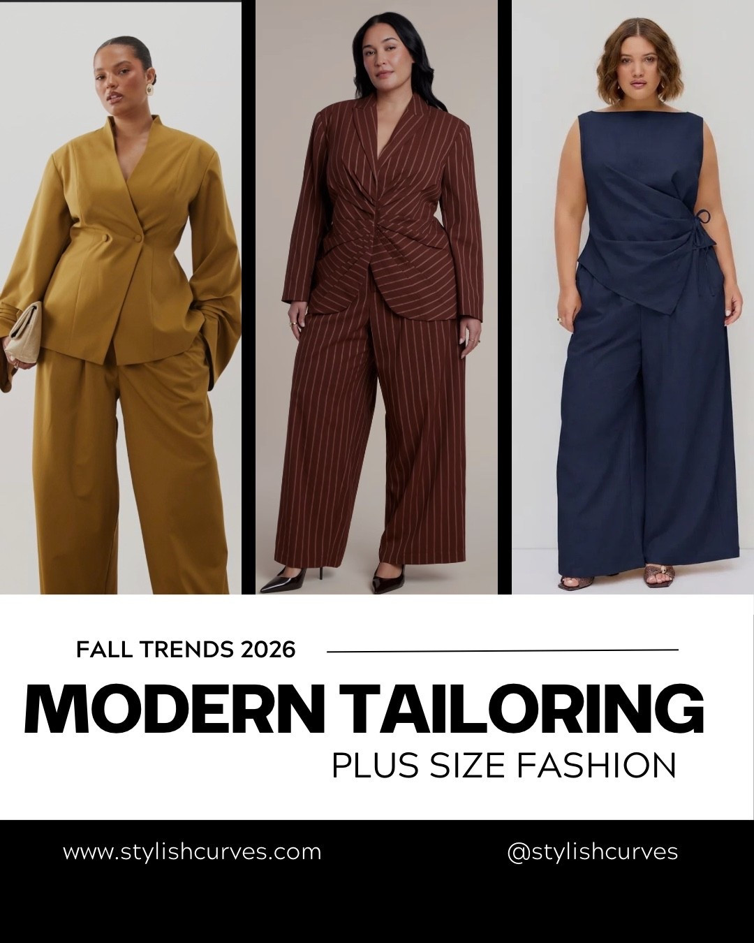 Fall fashion trends 2026 in plus size. Here’s a few options for the modern tailoring trend.

#LTKPlusSize #LTKMidsize #LTKOver40