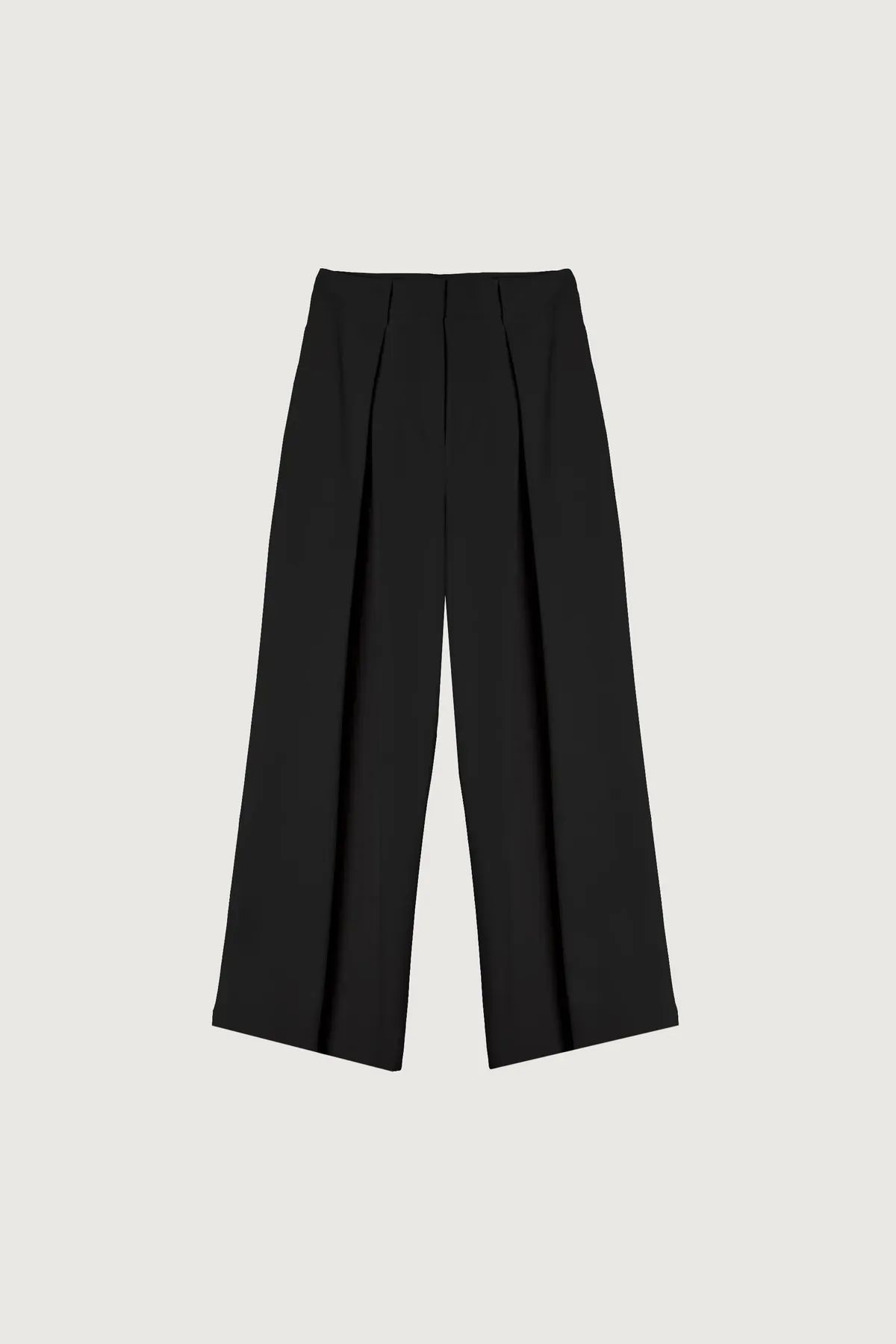 WIDE LEG PANT WITH FRONT PLEAT | OAK + FORT