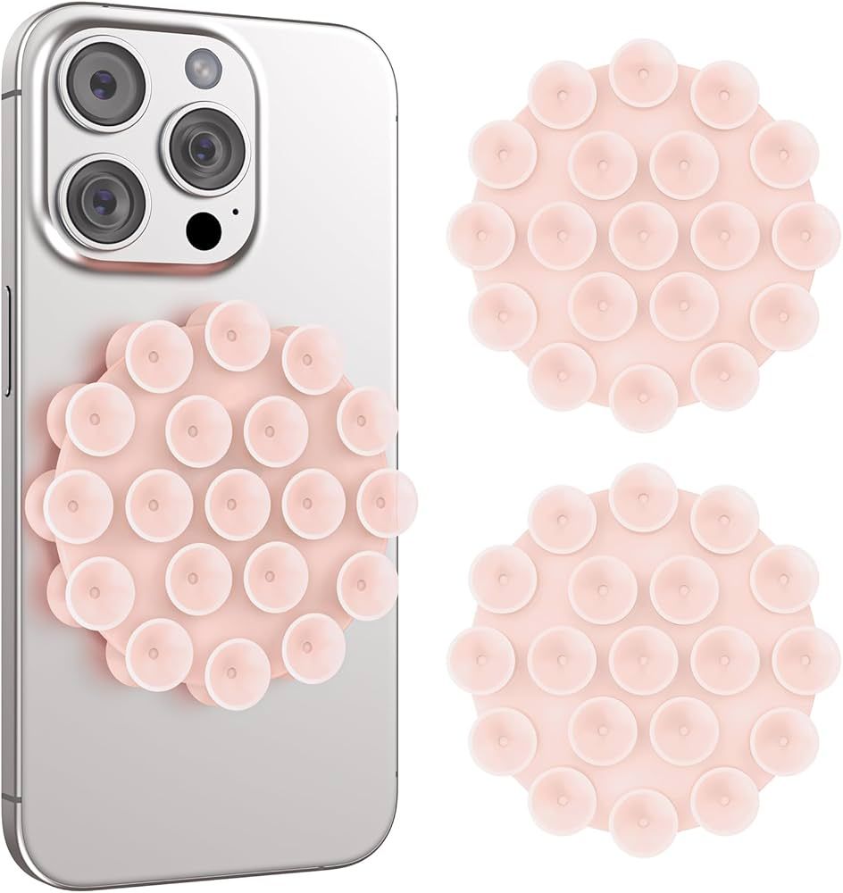 for Suction Cup Phone Mount, Double Sided Strength Adsorption Silicon Suction Cup Phone Case Hold... | Amazon (US)