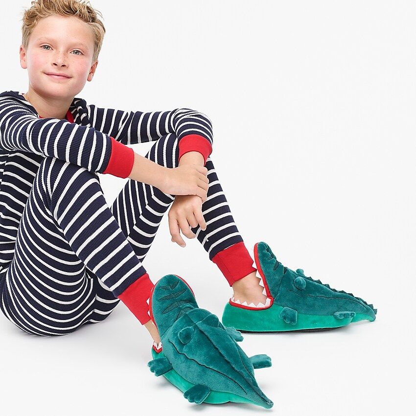 Kids' crocodile slippers | J.Crew US