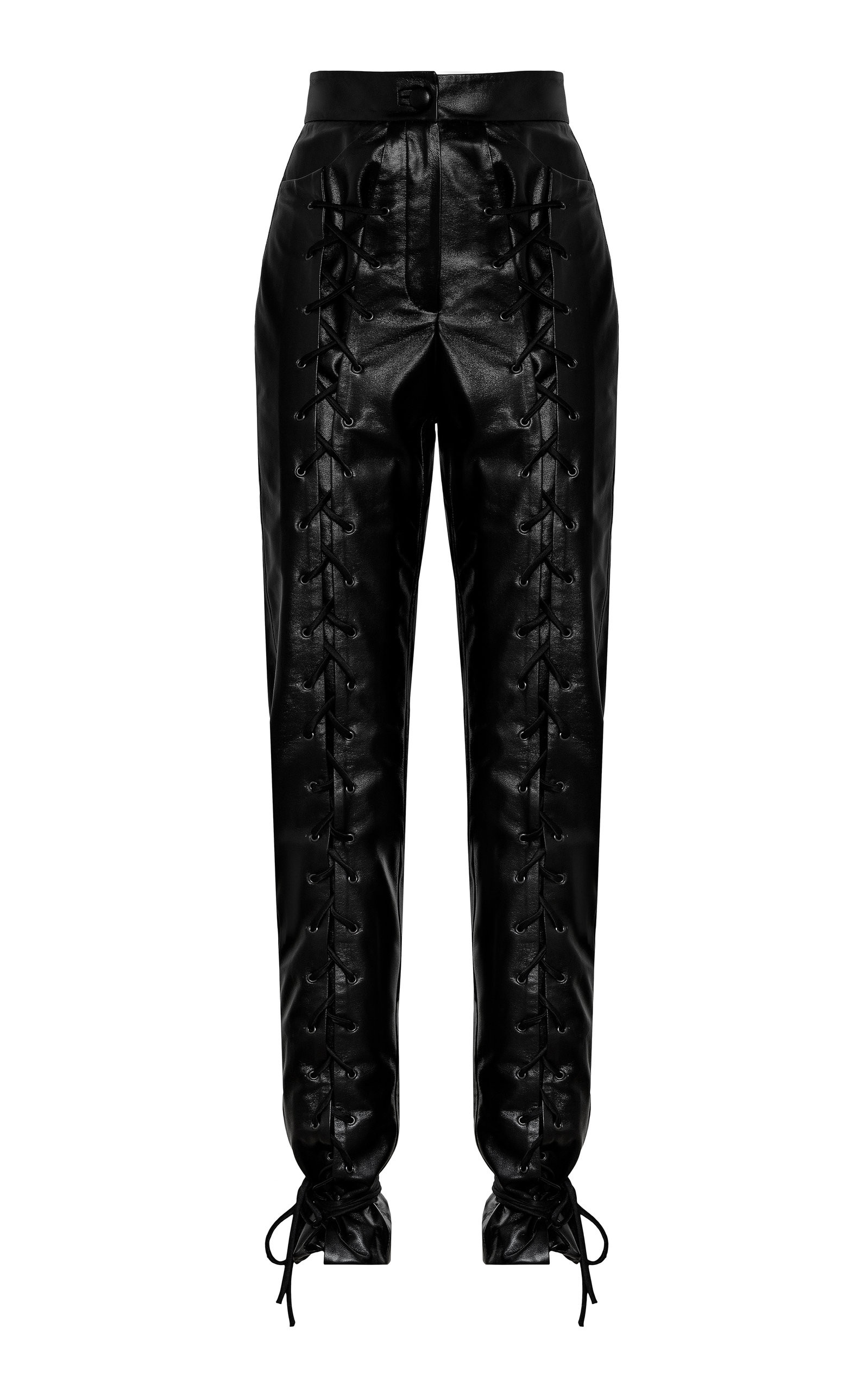 MATÃRIEL Lace-Up Faux Leather Straight-Leg Pants | Moda Operandi (Global)